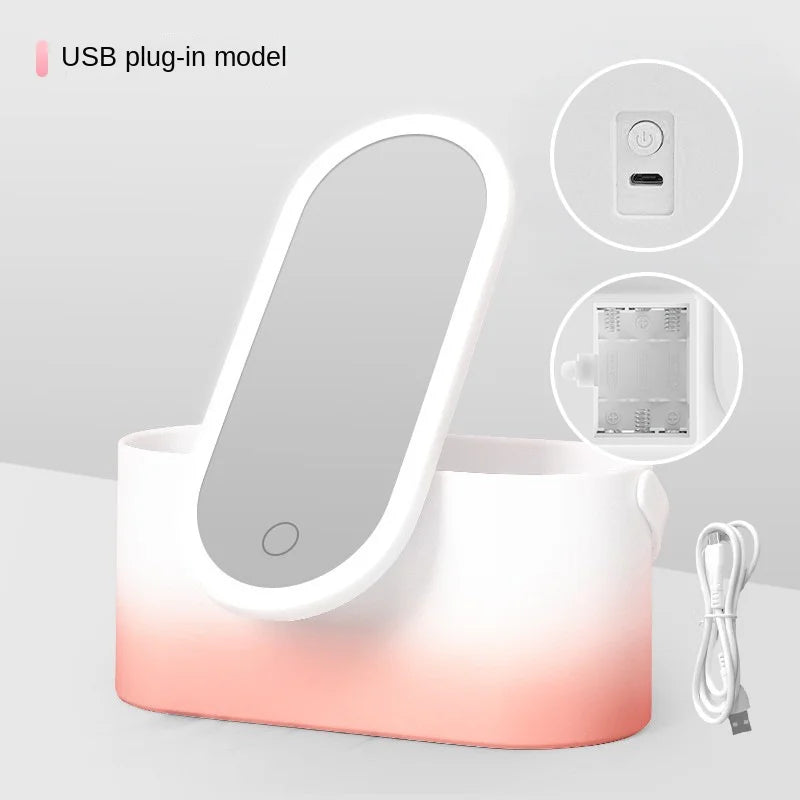 Illuminate Your Beauty Routine with Our Rechargeable LED Makeup Mirror – Portable, Folding, and Stylish!