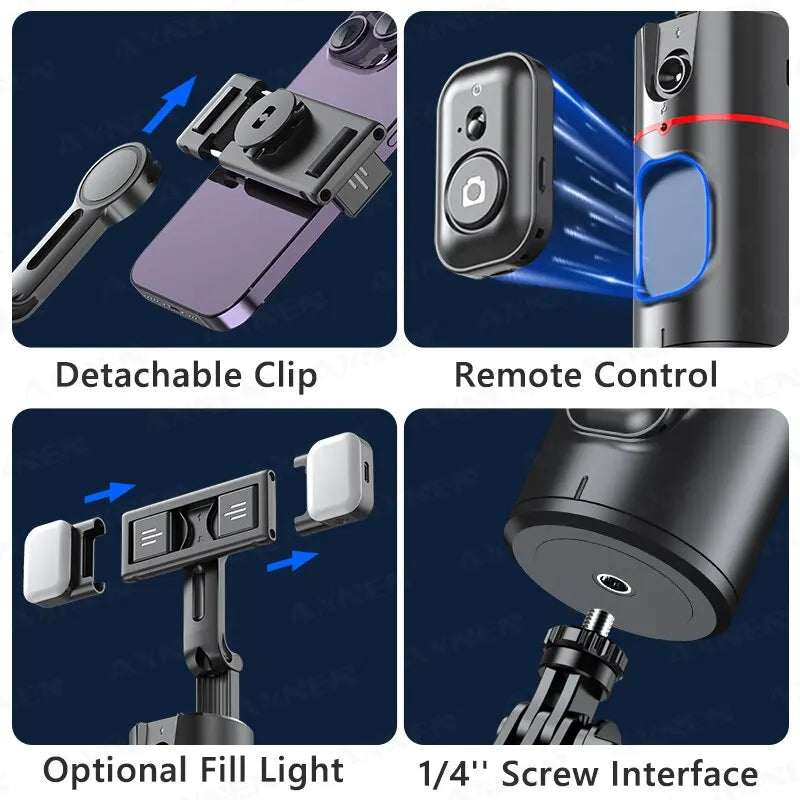 Capture Life in 360°: The Ultimate Gimbal Stabilizer for Your Selfie Game!