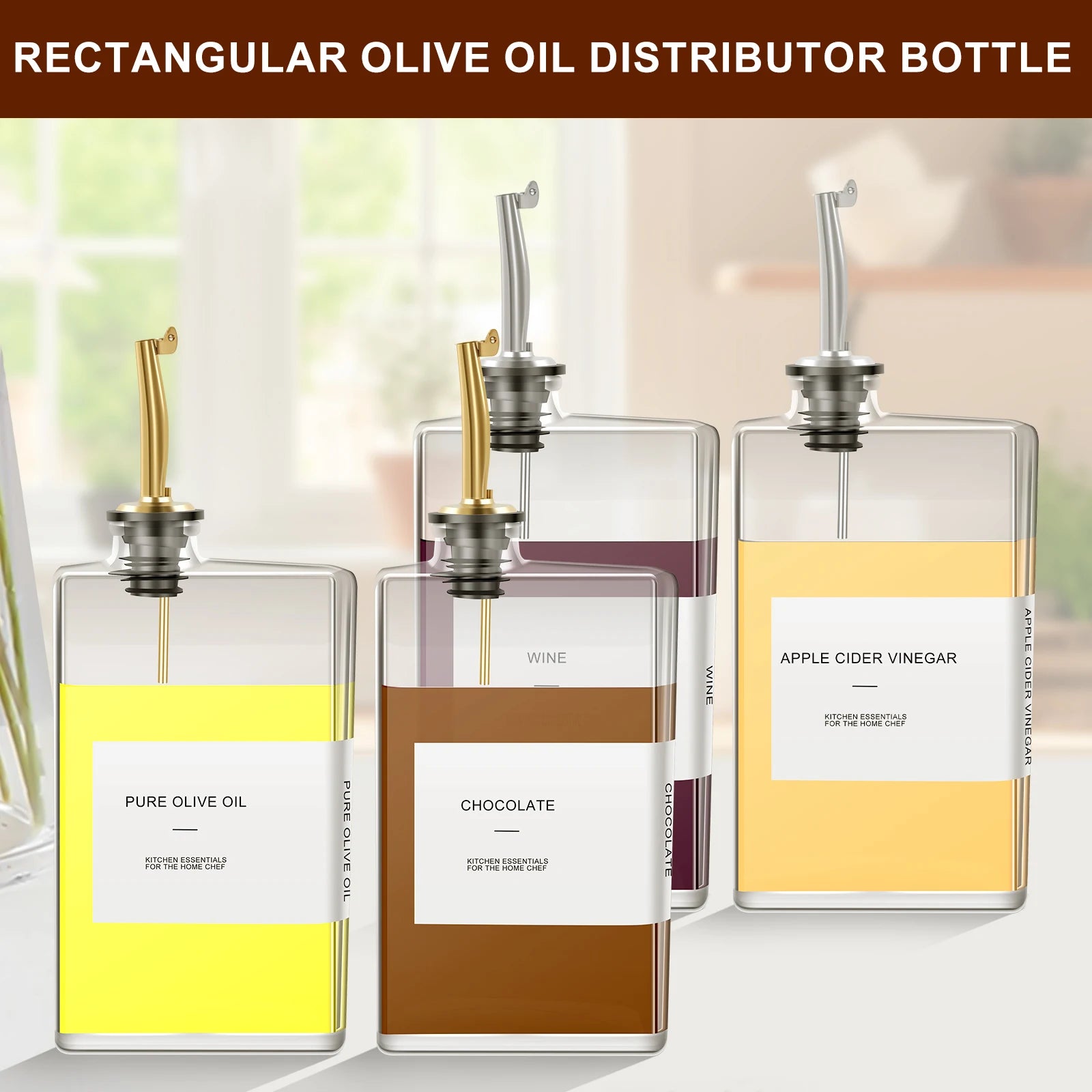 Elevate Your Cooking with Our 2-Piece 500ml Glass Olive Oil Dispenser Set – Complete with Labels and Precision Nozzle!