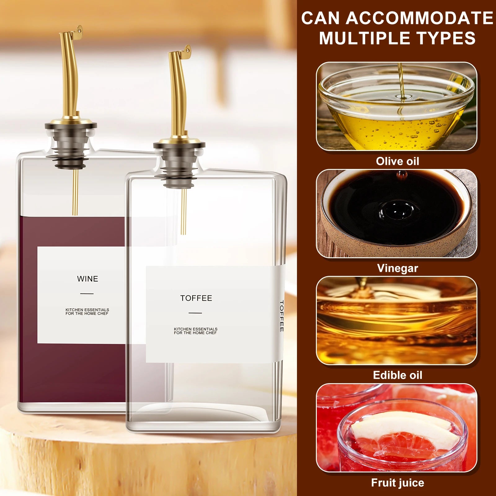 Elevate Your Cooking with Our 2-Piece 500ml Glass Olive Oil Dispenser Set – Complete with Labels and Precision Nozzle!