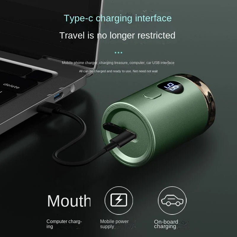 Compact Type-C Rechargeable Electric Shaver with Digital Display for Men - Ideal for Travel and Everyday Use