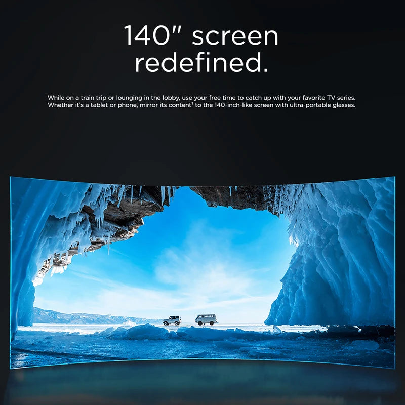 Experience Immersive Entertainment with TCL Rayneo NXTWEAR AIR Glasses - 140 Inch Micro-OLED Screen for 3D Full HD Private Cinema