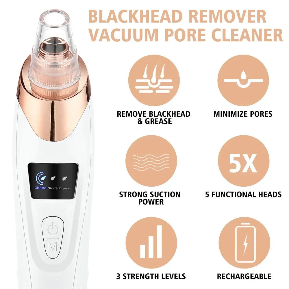 Revolutionize Your Skin Care Routine with Our Electric Blackhead Remover – USB Facial Pore Cleaner for Spotless Skin and Acne-Free Complexion!
