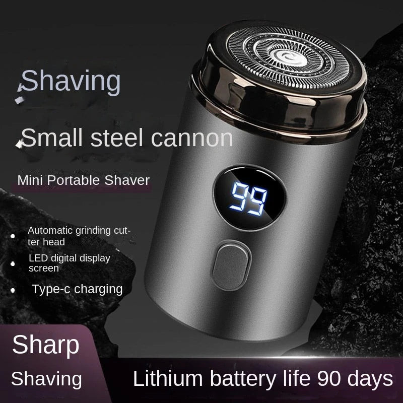 Compact Type-C Rechargeable Electric Shaver with Digital Display for Men - Ideal for Travel and Everyday Use