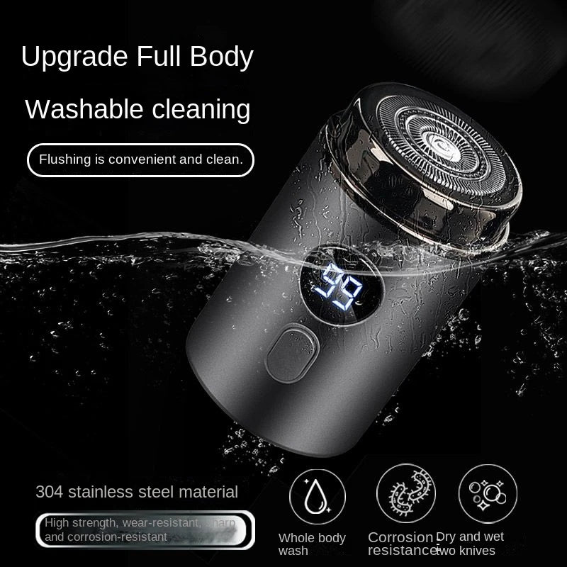 Compact Type-C Rechargeable Electric Shaver with Digital Display for Men - Ideal for Travel and Everyday Use