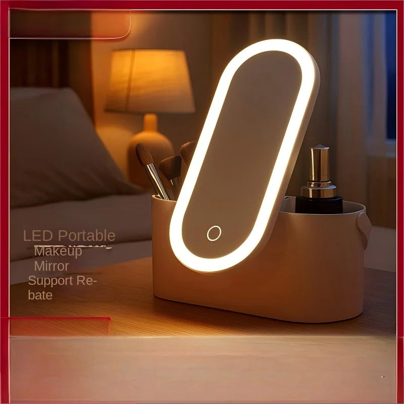 Illuminate Your Beauty Routine with Our Rechargeable LED Makeup Mirror – Portable, Folding, and Stylish!